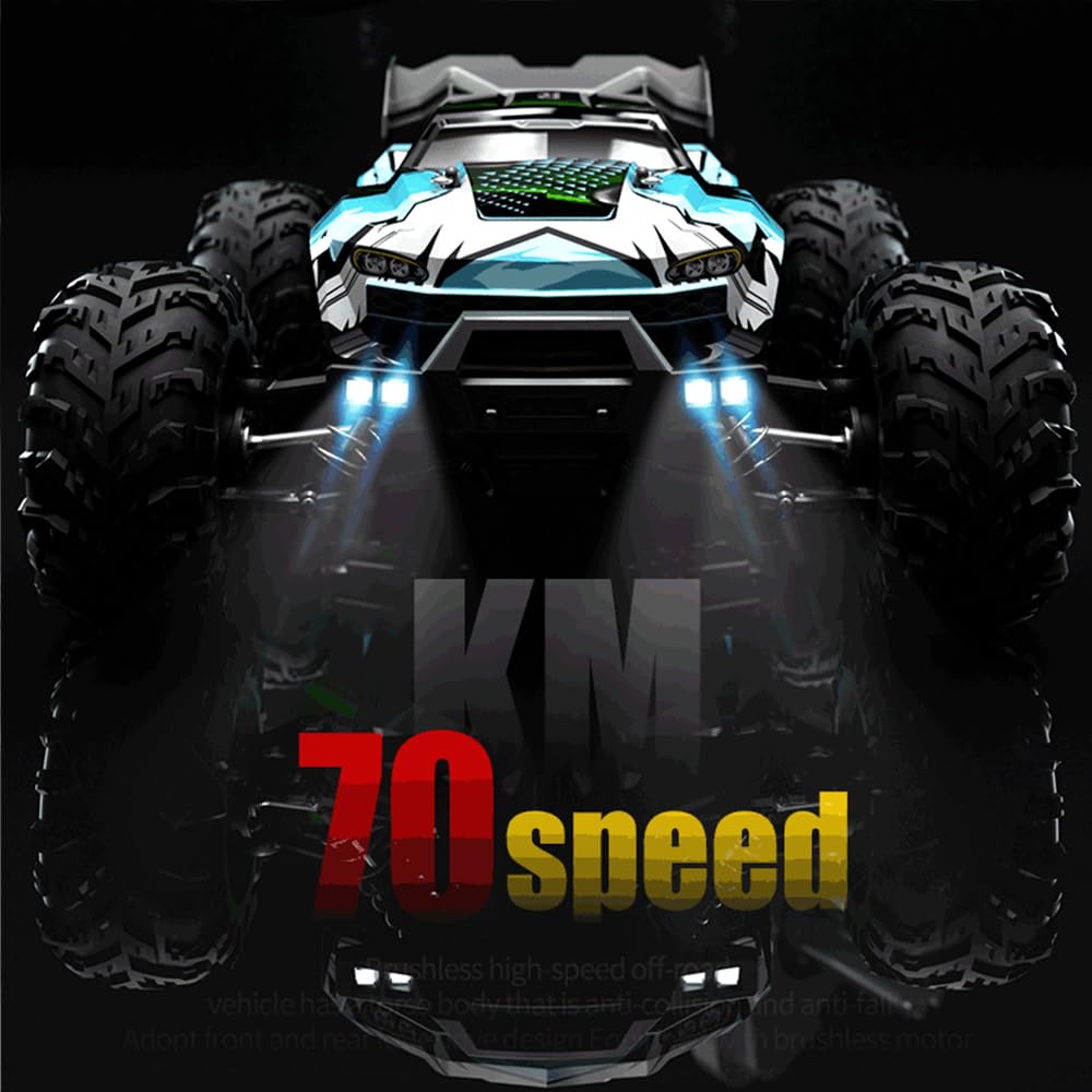 1/16 Fast RC Cars for Adults, Max 45mph Remote Control Car, Brushless Motor Electric Off Road RC Truck, 4WD High Speed Drift RC Car