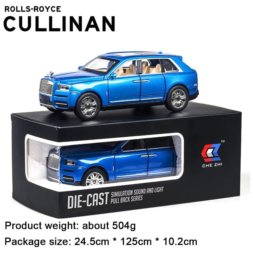 Che Zhi Rolls-Royce Cullinan 1:24 Scale Model Car Blue