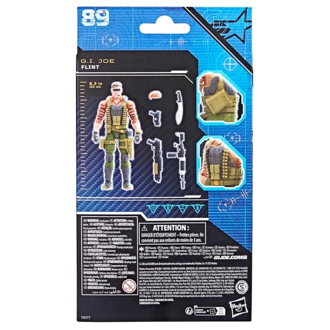 G.I. Joe Classified Series Tiger Force Flint, Collectible Action Figure, 89, 6 inch Action Figures for Boys & Girls, with 6 Accessory Pieces