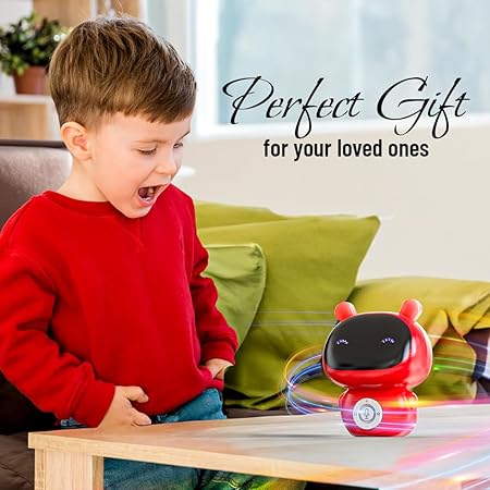 Mirana Mr. Robot | Smart Interactive Talkback Toy for Kids | USB Rechargeable Type-C | in-Built Music | Best Gift for Boys & Girls(Red)