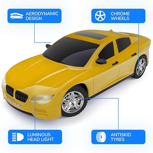 Mirana Tracer yellow  rechargeable RC racing car with wireless remote controller Cocoland Toys