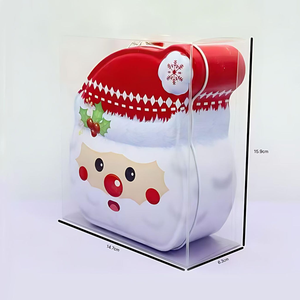 Santa Metal Piggy Bank for Kids – Mini Tin Money Box Savings Bank, Cute Christmas Gift for Girls & Boys