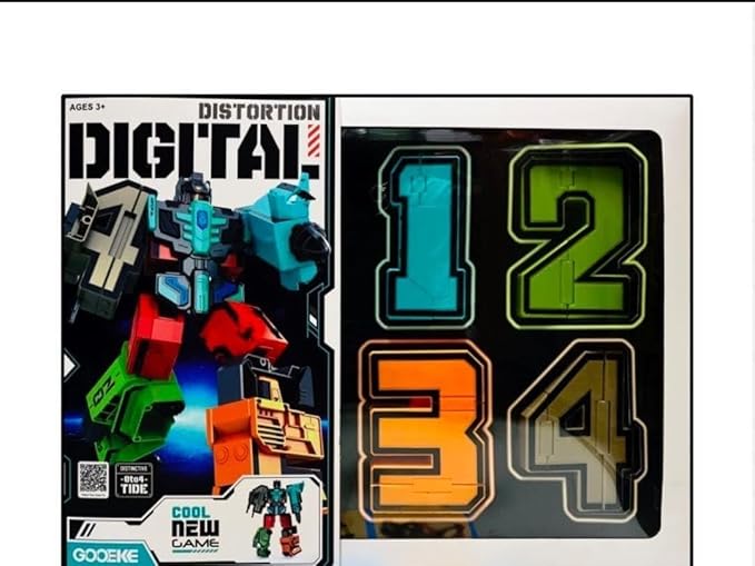 Digital Distortion Robot Toy, Transforming Action Figure, Ages 3+, Cool New Game by Godeke DISTINCTIVE 1 TO 4