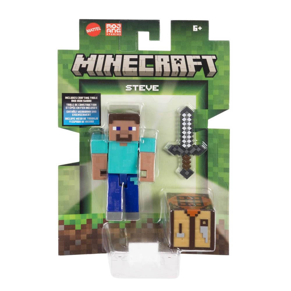 Mattel Minecraft Action Figure & Accessories 2-Pack With Steve Collectible Toy Set
