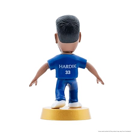 Cricket Icons Action Figure Hardik Pandya Mumbai Indians Collectible Miniature, IPL Edition with 360° Rotatable Head, MI Cricket Player for Fans & Kids, Gift & Collectors Pack of 1