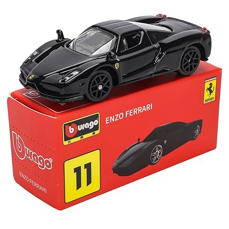 Bburago Enzo Ferrari Black 1:64 diecast model on red display box Cocoland Toys