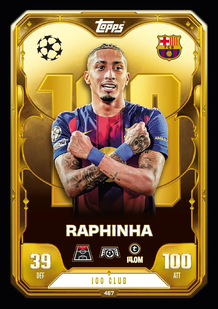 Topps UCC Match Attax 2025/26 - Mini Tin - International Icons - contains 28 Match Attax cards plus a random Star Boy LE and 3 exclusive 'Worldies' LE cards.