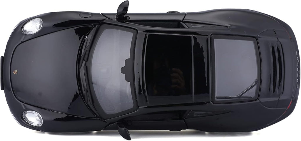 Porsche 911 Carrera S Black Top View Diecast Model Cocoland Toys