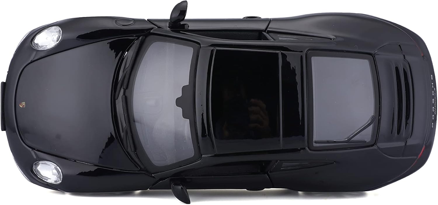 Porsche 911 Carrera S Black Top View Diecast Model Cocoland Toys