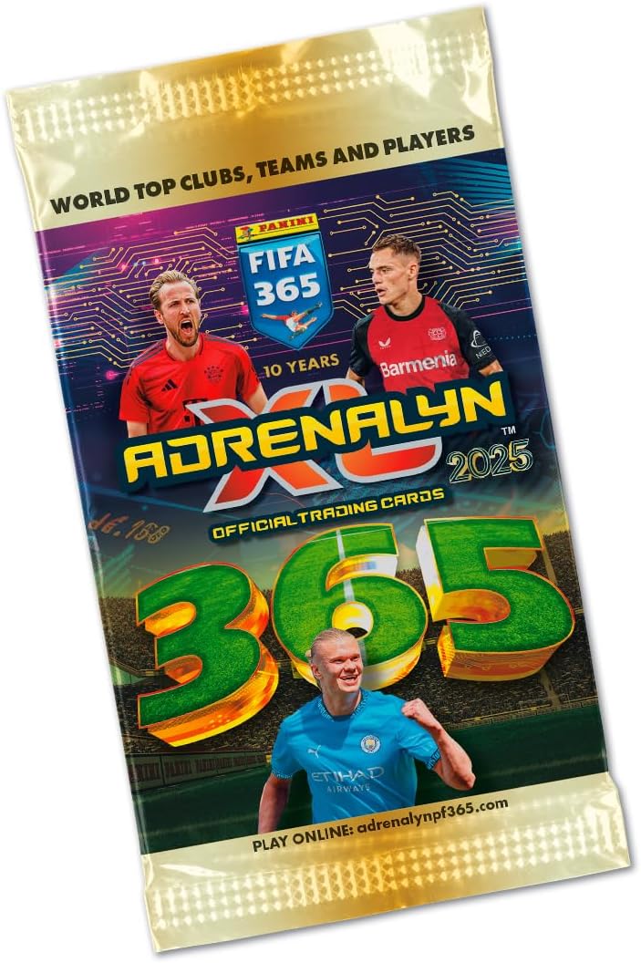Cocoland Toys Panini FIFA 365 2024-25 Adrenalyn XL Booster Pack Trading Cards Front View