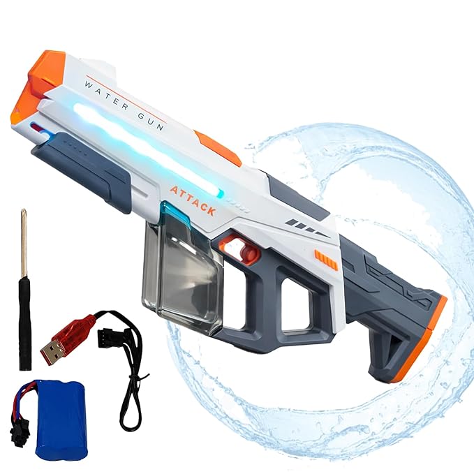 Electric Water Gun Range High-Pressure Holi Pichkari for Kids, Summer Outdoor Fun