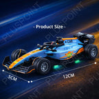 1:64 Diecast Metal F1 RC Mini Racing car with LED Lights | 2.4GHz Remote Control Car | 3 Speed Adjustable, USB Rechargeable Alloy RC Car for Kids & Adults Indoor/Outdoor Racing