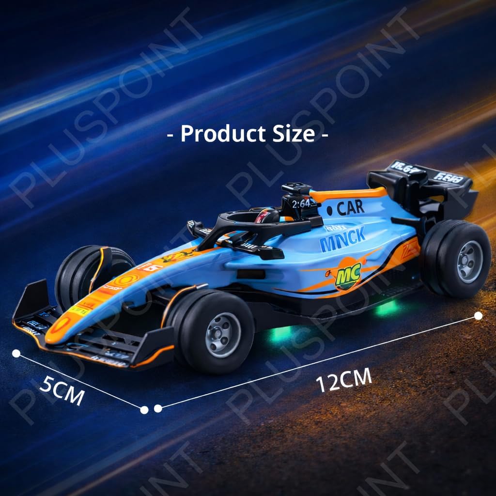 Blue Formula 1 RC racing car product showcase with remote controller Cocoland Toys