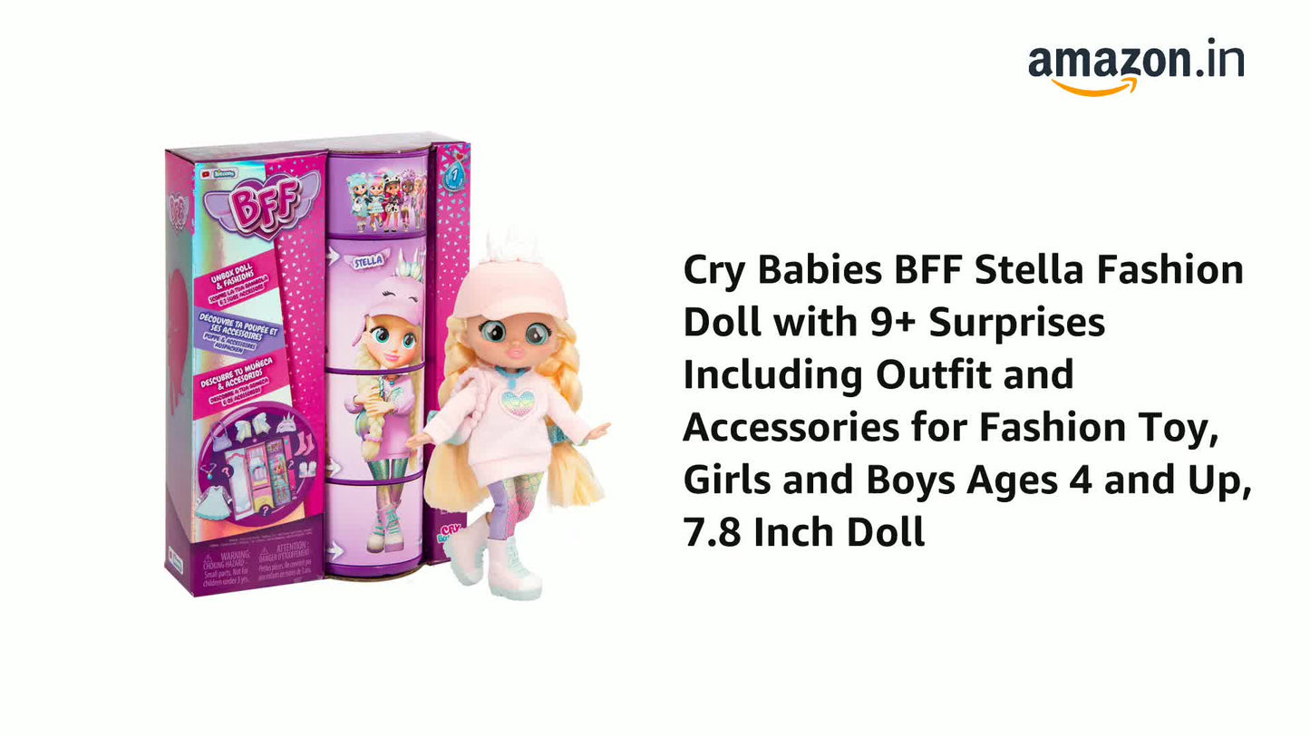 Cry Babies BFF Stella Fashion Doll  7.8 Inch Doll