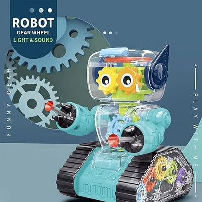 KITI KITS Gear Simulation Mechanical Sound and Light Robot Toy Mechanical Robot