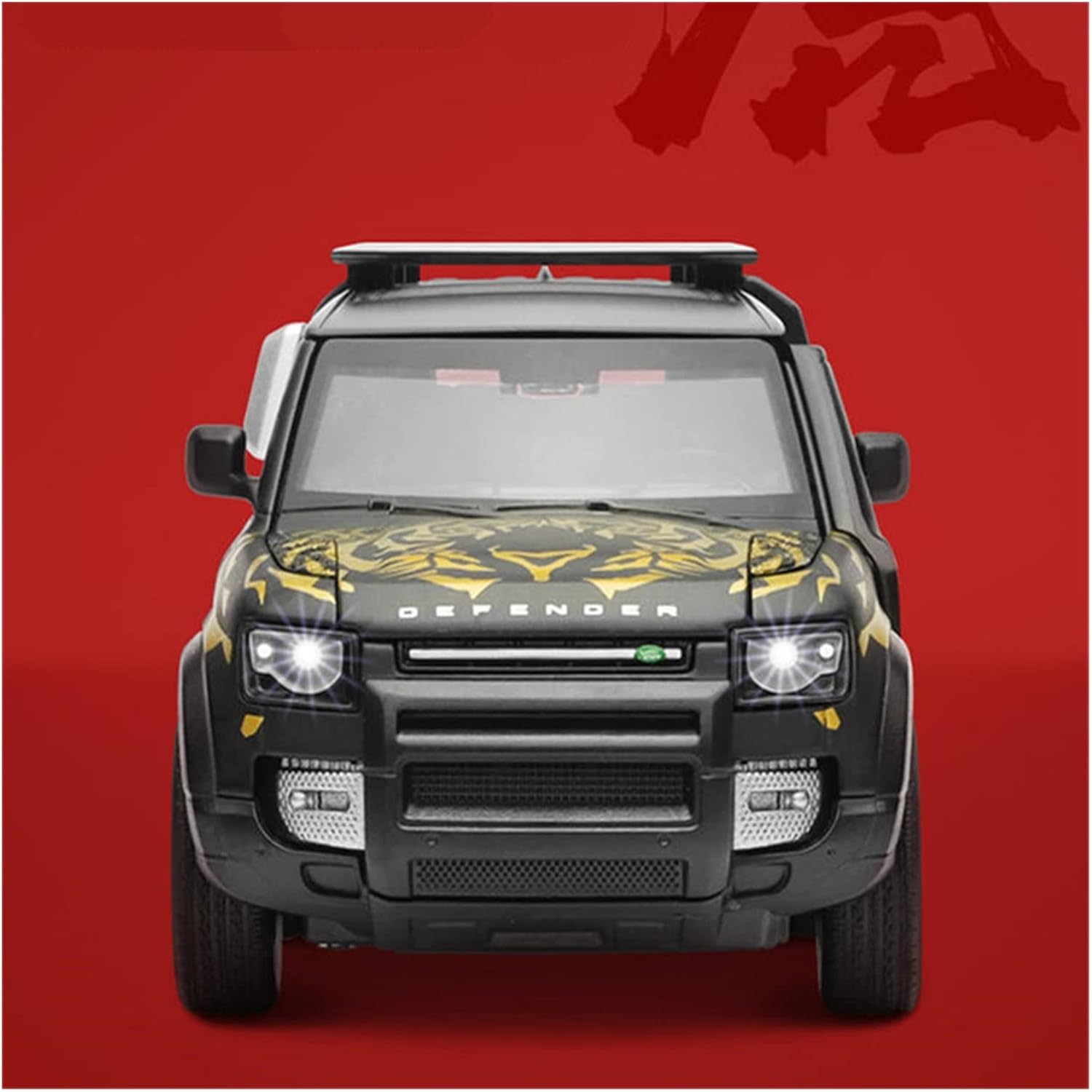 Land Rover Defender Tiger Edition Front View Diecast SUV Cocoland Toys