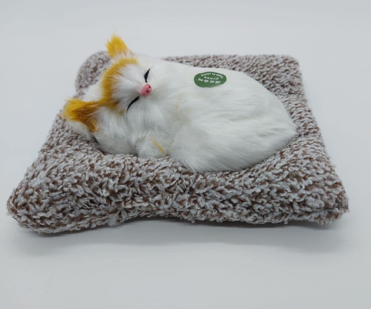 Sleeping Cat Plush Toy Car Interior Dashboard Decorative ABS Soft