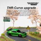 Turbo Racing 1:76 Scale Drift RC Car, Table Racing 2.4GHZ Remote Control Mini Model Car with Gyro Full Proportional RTR for Adults Toys (C64-Green)