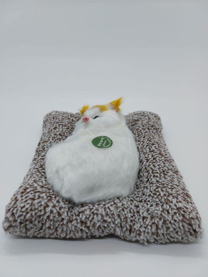 Sleeping Cat Plush Toy Car Interior Dashboard Decorative ABS Soft