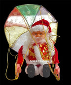 Musical Santa Toys with Tumbling Parachute/Battery Operated Santa with Umbrella and Jingle Bell Music