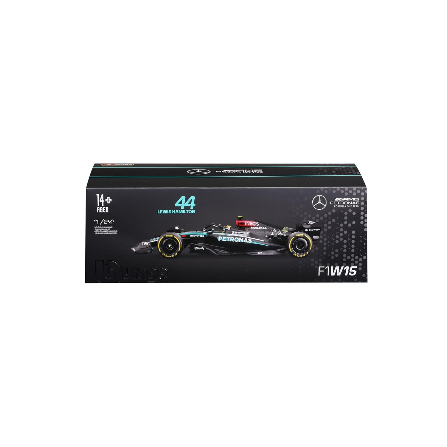 Bburago Mercedes-AMG W15 Lewis Hamilton 1:24 F1 Model Box View Cocoland Toys