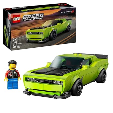 LEGO Speed Champions Dodge Challenger SRT Hellcat Sports Car Toy 77237 Building Blocks Toys for 9+ Gift for Boys and Girls