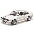 Burago May Cheong Group BMW M3 Series 1988 BBS Rims and M Strips Model Car 1:24 Scale Toy for Children Collectable from 3 Years 21100W,White