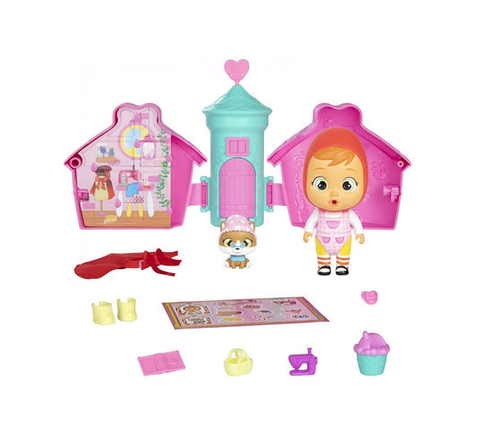 Cry Babies Magic Tears Story House - Collectible surprise fairy tale's doll crying real tears with a Pet, Outfits & Accessories in a story house capsule; Figures for girls & boys 3 years and up