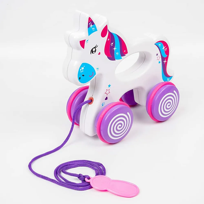 Ratna's Sparky The Unicorn | Walk & Play Pull Along Toy for Infant