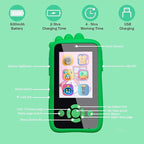 Happy Hues Smart phone Toy with MP3 Music Player Dual Camera for Selfies- in Built Games 2.4" Screen 8MP Camera Toys for Boys & Girls- Green,Sky Blue, Green