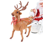 Santa Claus Doll Electric Universal Car Toy with Music for Christmas Gift Decoration