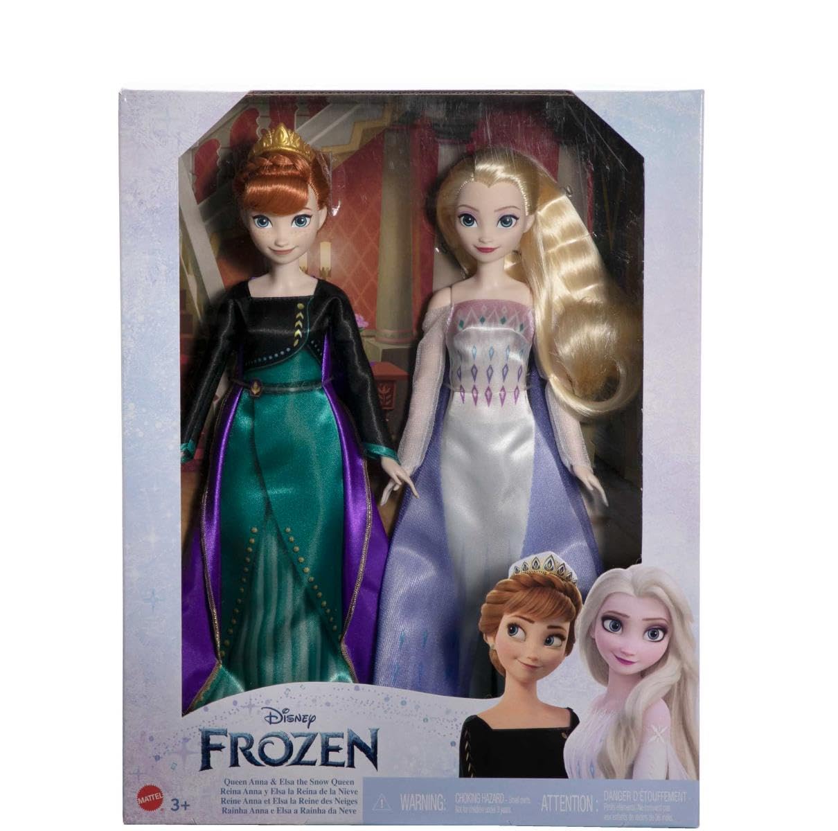 Mattel Frozen Toys, Anna and Elsa Fashion Dolls with Signature Queen Looks Inspired Frozen 2, Gifts for Kids