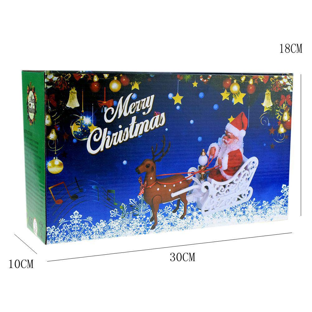 Santa Claus Doll Electric Universal Car Toy with Music for Christmas Gift Decoration