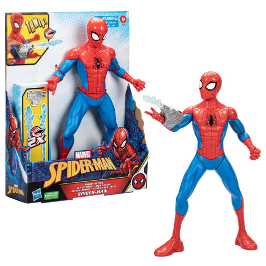Marvel Spider-Man Thwip Action Figure, 13-Inch-Scale Action Figure, Super Hero Toys for Kids, Ages 5 and Up, Web Blaster Accessories Included