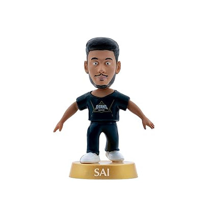 Cricket Icons Action Figure Sai Sudharsan Gujarat Titans Collectible Miniature Figurine, IPL Edition 360° Rotatable Head, GT Cricket Player for Fans & Kids, Collectors Pack of 1