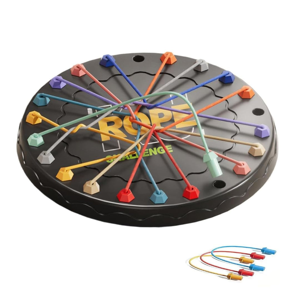 Rope Untangling Puzzle Game, Educational Strategy Board Game for Kids & Adults, Family Travel Party Games with Multi-Level Challenges, Gifts for All Ages