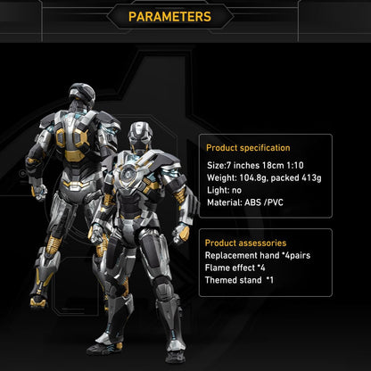 ZD Toys 1/10 Non-Luminous Version Iron Men MK16 Action Figures