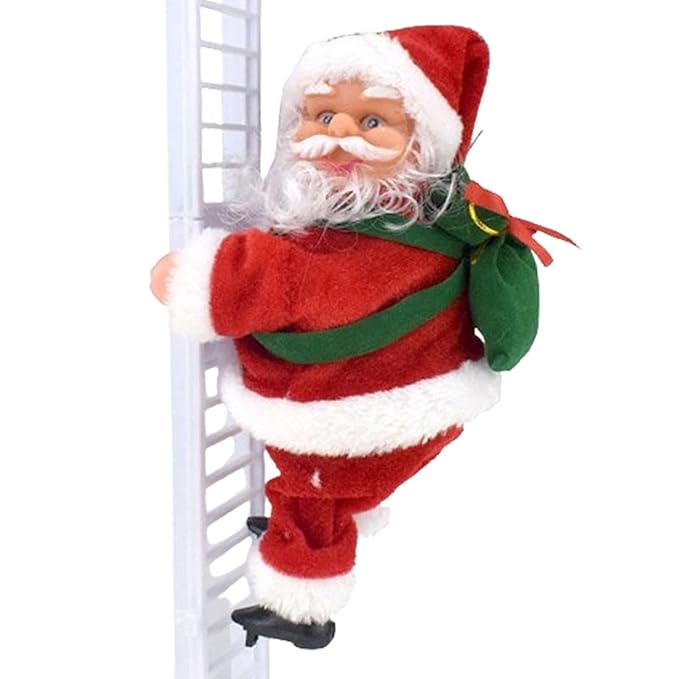 Electric Climbing Ladder Santa Claus for Xmas Ornament Christmas Decorations | 1 Electric Climbing Ladder Santa Claus