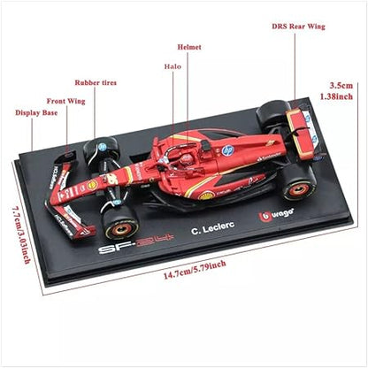 Bburago - 1/43 Scale Model Compatible with Ferrari SF24# 16 Compatible with Charles Leclerc 2024 Race Formula One Miniature