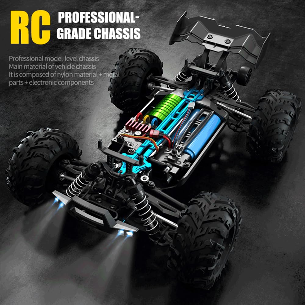 1/16 Fast RC Cars for Adults, Max 45mph Remote Control Car, Brushless Motor Electric Off Road RC Truck, 4WD High Speed Drift RC Car