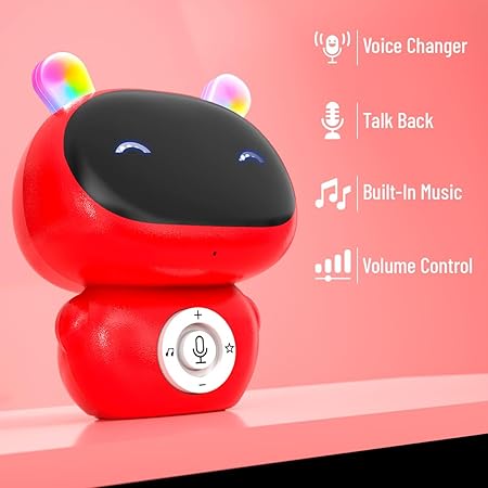 Mirana Mr. Robot | Smart Interactive Talkback Toy for Kids | USB Rechargeable Type-C | in-Built Music | Best Gift for Boys & Girls(Red)