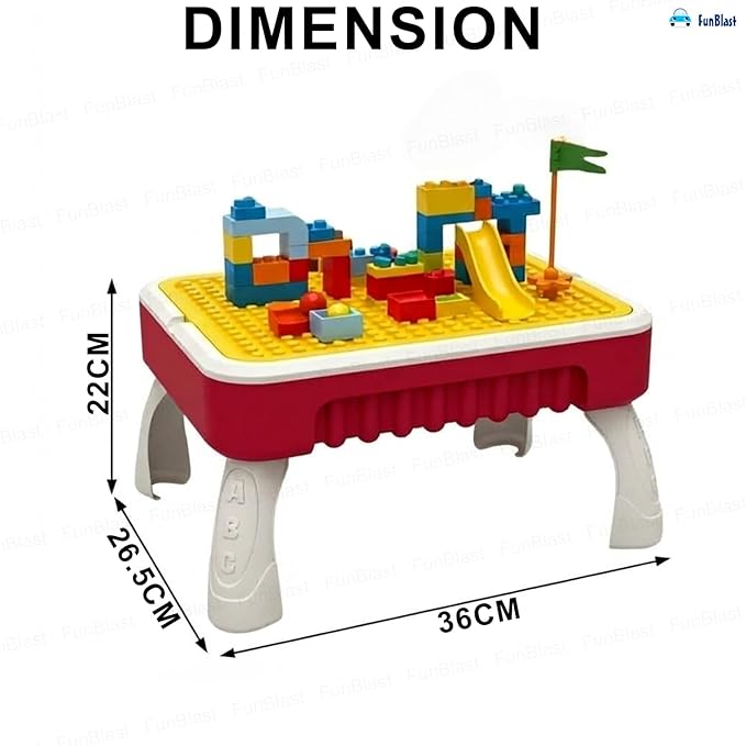 Building Block Toys, Creative Table 2-in-1 Building Block and Drawing Board for Kids