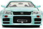 Jada The Fast and The Furious Brians Nissan Skyline GT-R R34 1:24 Die Cast Vehicle