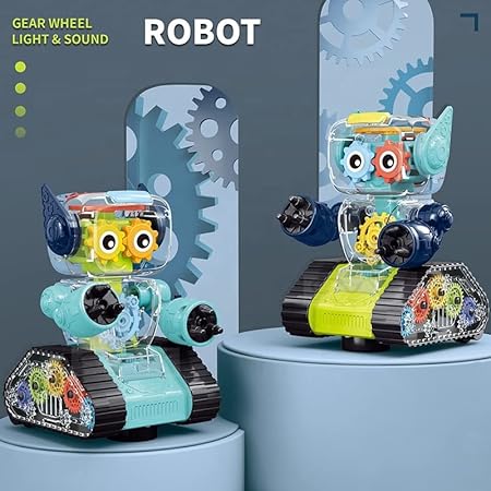 KITI KITS Gear Simulation Mechanical Sound and Light Robot Toy Mechanical Robot