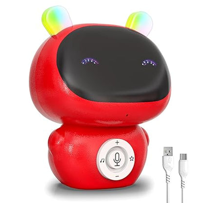 Mirana Mr. Robot | Smart Interactive Talkback Toy for Kids | USB Rechargeable Type-C | in-Built Music | Best Gift for Boys & Girls(Red)