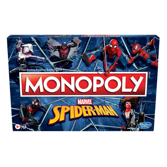 Monopoly Marvel Spider-Man Edition Board Game, Play as a Spider Hero, Fun Game for Kids Ages 8 and Up, Strategy Game for 2-6 Players