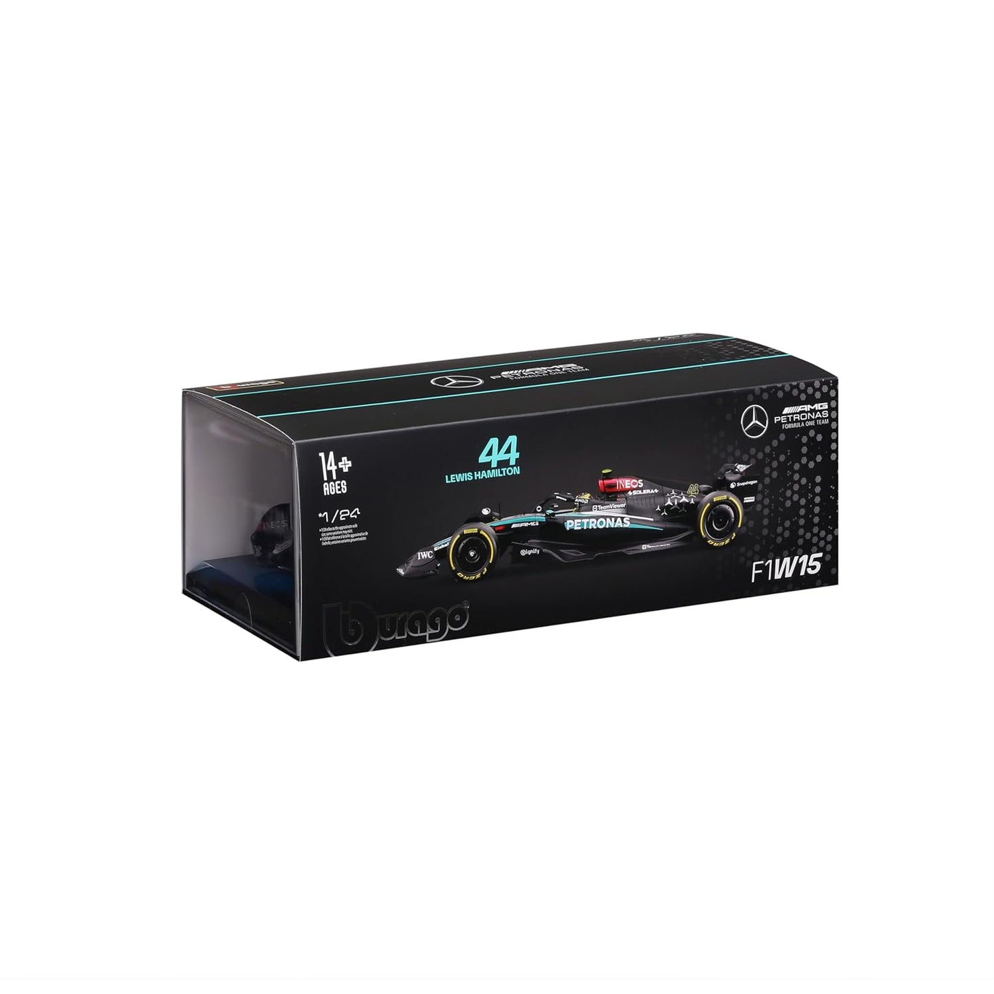 Bburago 1:24 Scale Diecast Model Mercedes-AMG F1 W15 E Performance Lewis Hamilton