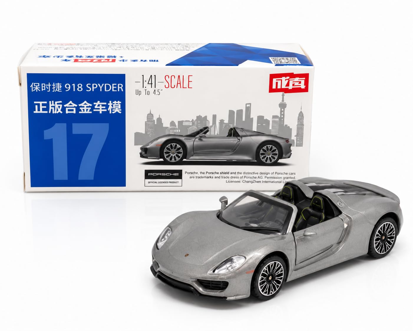 MSZ Porsche 918 Spyder 1:43 Scale Officially Licensed Die Cast