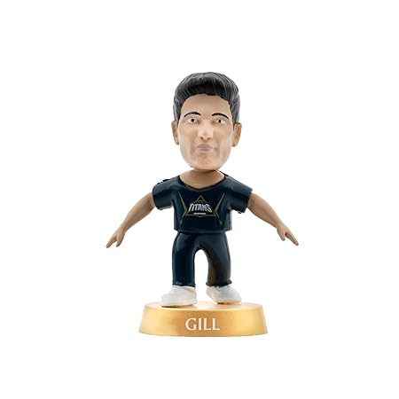 Cricket Icons Action Figure Assorted Gujarat Titans Collectible Miniature Figurine, IPL Edition 360° Rotatable Head, GT Cricket Player for Fans & Kids, Collectors