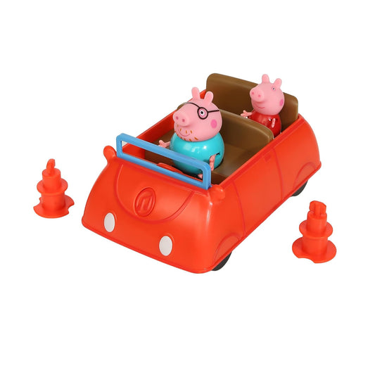 PEPPA PIG Peppa's Family Red Car with Sound Effects, Includes 2 Figures, Peppa's Preschool Toy 3 Years and Up, Birthday Gift Toys Playset for Kids,Playset